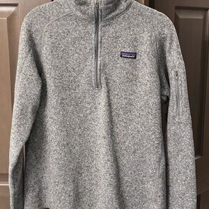 Patagonia Womens XL Heathered Gray Fleece Jacket